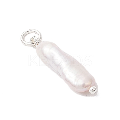 3Pcs 3 Colors Natural Keshi Pearl Pendants PALLOY-JF04239-03-1
