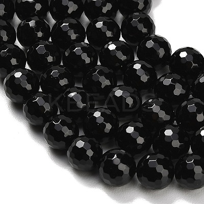 Natural Black Onyx Beads Strands G-C280-B01-10mm-1