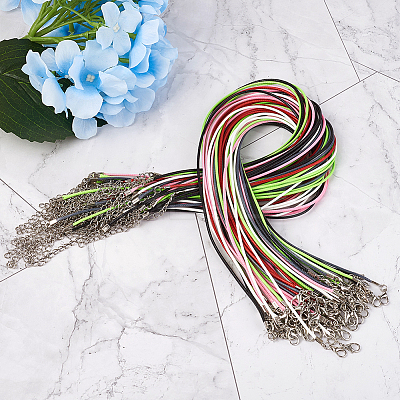 Waxed Cotton Cord Necklace Making MAK-BT0001-03-1