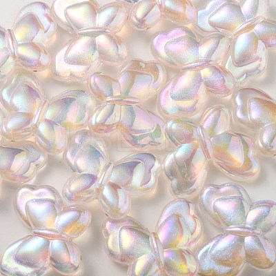 UV Plating Luminous Transparent Acrylic Beads OACR-P010-11B-1