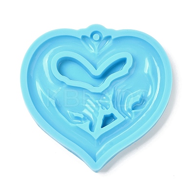 Heart with Pinky Promise Valentine Day DIY Pendant Silicone Molds LS-SIMO-C007-06-1