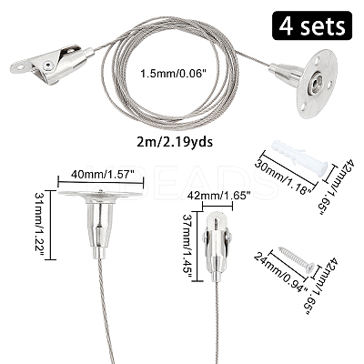 Stainless Steel Adjustable Wall Hooks AJEW-WH0018-88P-1