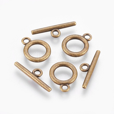 Alloy Toggle Clasps TIBE-EA774Y-AB-RS-1