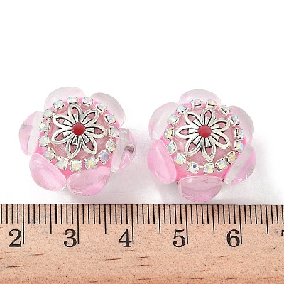 Acrylic Rhinestone Rondelle Beads CLAY-NH0003-02AS-05-1