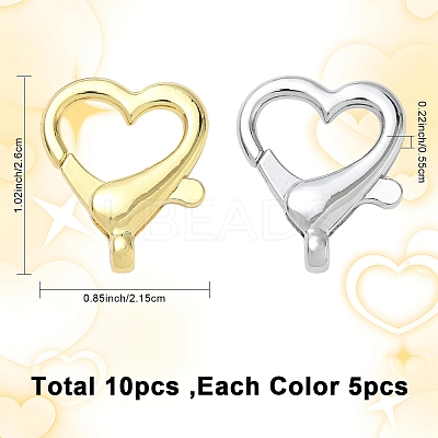 10Pcs 2 Colors Alloy Lobster Claw Clasps FIND-YW0009-35-1