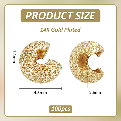 Brass Crimp Beads Covers KK-BC0014-72A-G02-1