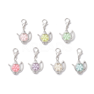 Imitation Pearl Acrylic Pendant Decorations HJEW-JM04007-02-1