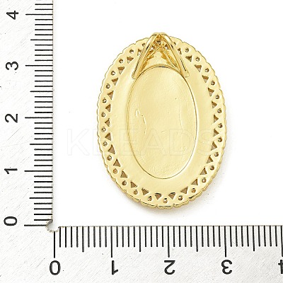 Virgin Mary Theme Rack Plating Brass Micro Pave Clear Cubic Zirconia Pendants KK-Z067-06G-05-1
