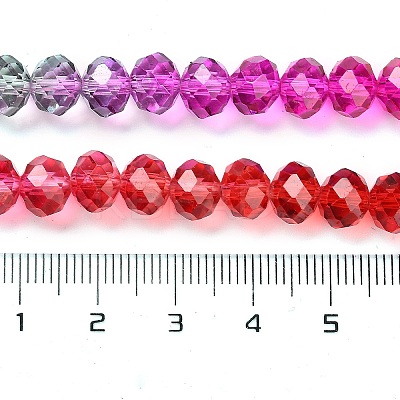 Transparent Painted Glass Beads Strands LS-DGLA-A034-T6mm-A24-1