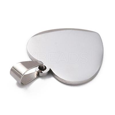 Tarnish Resistant 304 Stainless Steel Mirror Polished Finish Stamping Blank Tag Pendants STAS-L220-02C-A01-1