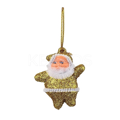 6Pcs 6 Colors Christmas Santa Claus Foam Pendant Decorations HJEW-A011-01-1