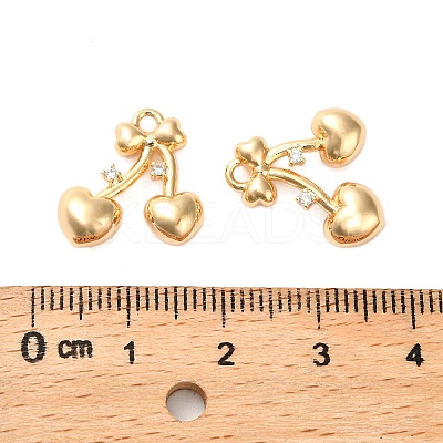 Brass Micro Pave Cubic Zirconia Pendants KK-K351-64G-1