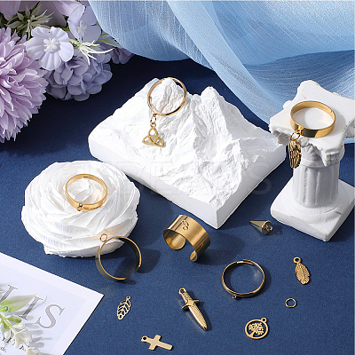 DIY Charm Finger Ring Making Kit DIY-SC0023-59-1