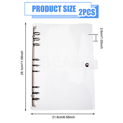B5 6-Hole PP Plastic Refill Inner Pockets DIY-WH0491-81B-1