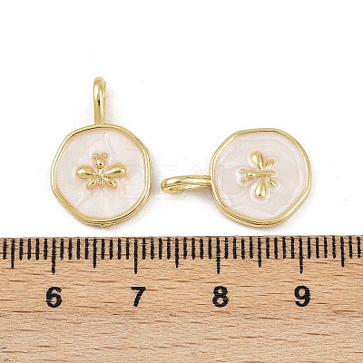 Brass Enamel Pendants KK-F908-17G-01-1