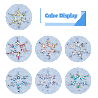 6 Sets 2 Styles Angel Acrylic Pendant Decorations HJEW-FH0001-58-1