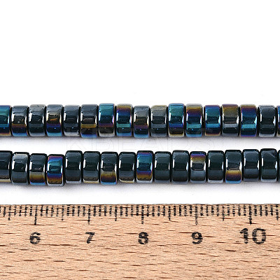 AB Color Plated Opaque Glass Beads Strands LS-GLAA-T026-3x6mm-P16-1