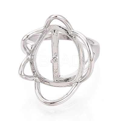 Flower Brass Cup Peg Ring Settings KK-N274-39P-1