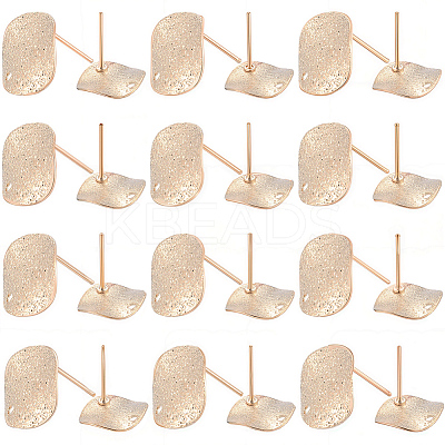 40Pcs Brass Stud Earrings Findings KK-SC0006-87G-1