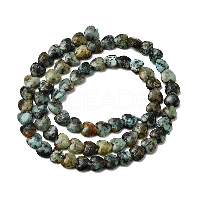 Natural African Turquoise(Jasper) Beads Strands G-P575-C18-6mm-1