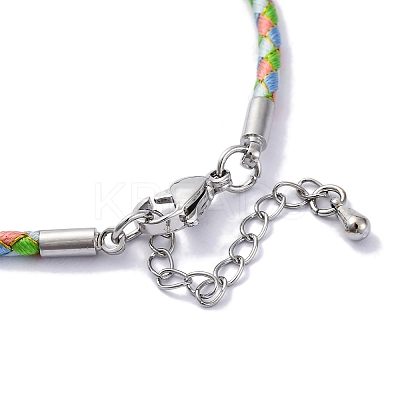 Polyester Cord Braided Bracelet Makings MAK-Z003-01P-16-1