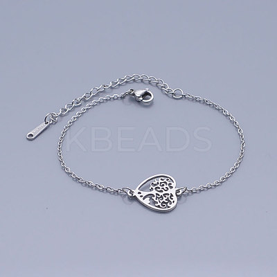 Tarnish Resistant 201 Stainless Steel Link Bracelets BJEW-T011-JN486-1-1