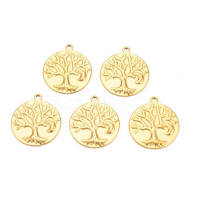 Ion Plating(IP) 201 Stainless Steel Pendants STAS-T063-186G-1