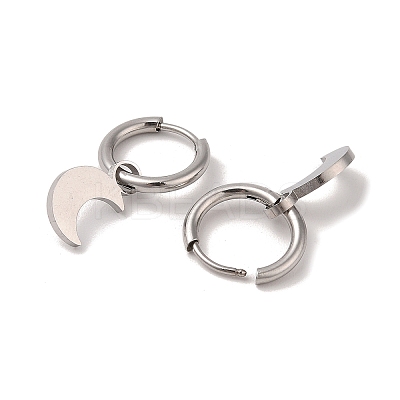 Non-Tarnish 3 Pairs 3 Styles 304 Stainless Steel Hoop Dangle Earrings for Women EJEW-K279-09A-P-1