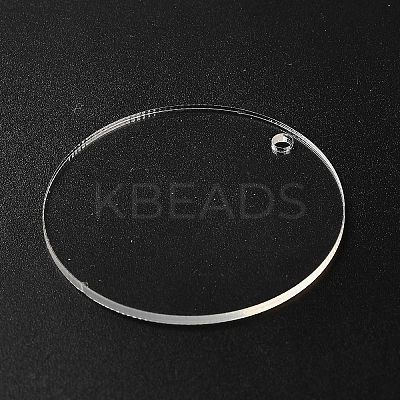 Transparent Acrylic Blank Pendants TACR-Z003-01H-1