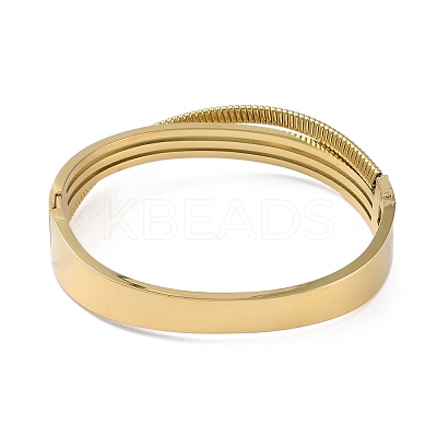 304 Stainless Steel Multi-layer Hinged Bangle for Women BJEW-M313-06G-1