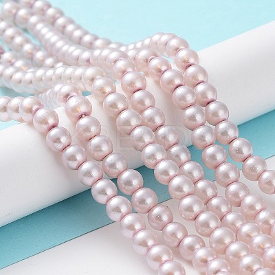 Baking Paint Pearlized Glass Pearl Round Bead Strands HY-Q003-6mm-47-01-1