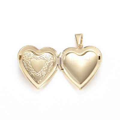 Ion Plating(IP) 316 Surgical Stainless Steel Locket Pendants X-STAS-N0016-03G-1