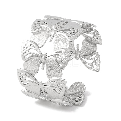 Butterfly 304 Stainless Steel Bangles for Women BJEW-B104-04P-1