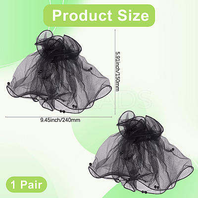 Gauze Lace Oversleeves for Women AJEW-WH20018-125B-1