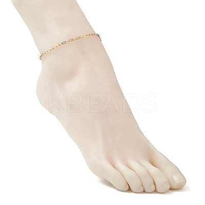2.5MM 304 Stainless Steel Paperclip Chain Anklets AJEW-AN00749-1