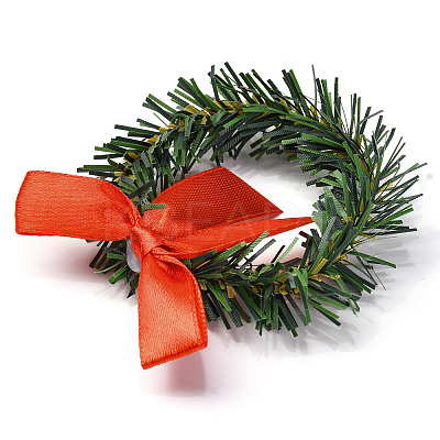 Christmas Theme Iron Napkin Rings AJEW-G062-01B-1