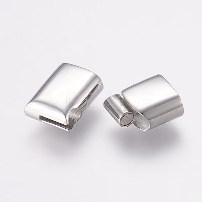 Tarnish Resistant 304 Stainless Steel Magnetic Clasps with Glue-in Ends LS-STAS-G136-05P-1
