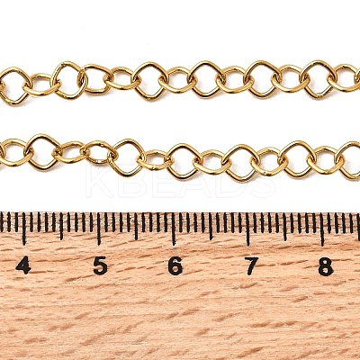 5MM 304 Stainless Steel Rhombus Link Chain Necklaces for Women Men NJEW-A054-02G-1