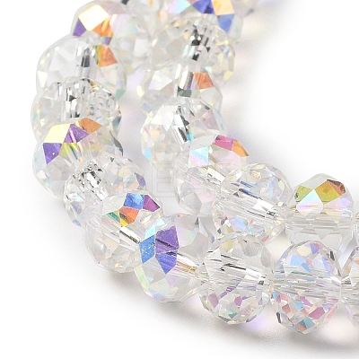 AB Color Plated Transparent Electroplate Beads Strands EGLA-H104-06I-1