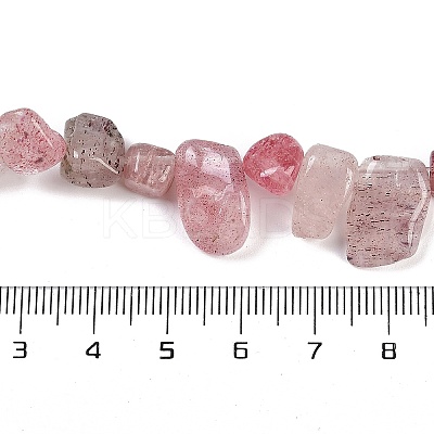 Natural Strawberry Quartz Nuggets Beads Strands G-B125-A20-01-1