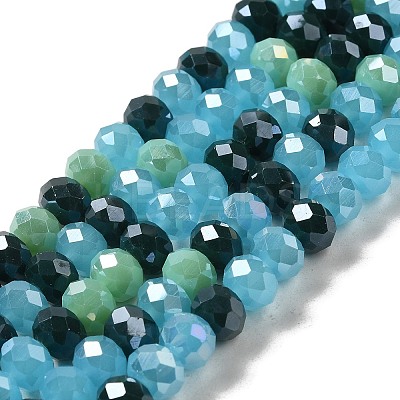 Glass Beads Strands EGLA-A034-M8mm-58-1
