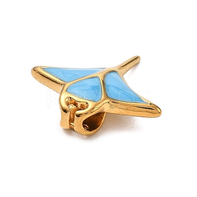 Ocean 304 Stainless Steel Enamel Pendants STAS-P395-01D-G-1