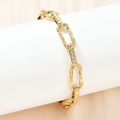 304 Stainless Steel Link Chain Bracelets for Women BJEW-Z143-12G-1