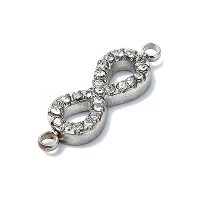 304 Stainless Steel Crystal Rhinestone Connector Charms STAS-Z065-01P-1