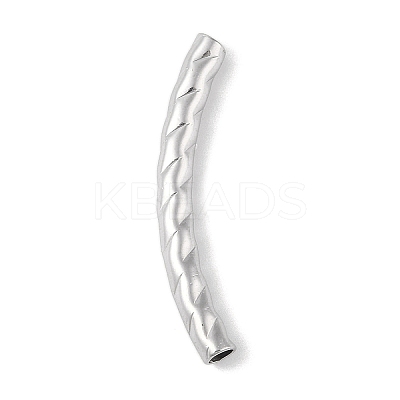 304 Stainless Steel Curved Tube Beads STAS-M071-03E-P-1