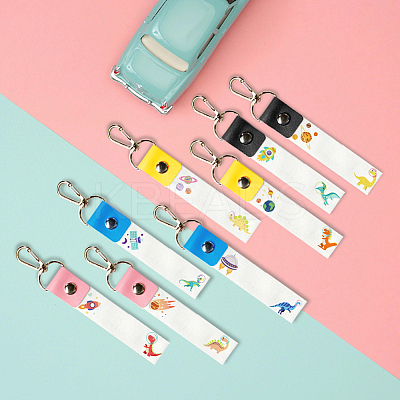 PU Leather & Cotton Name Marker Keychain AJEW-WH0514-021-1