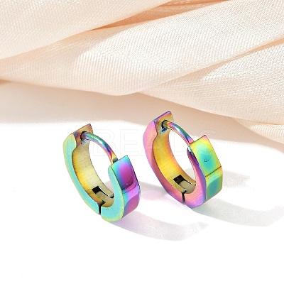 304 Stainless Steel Polishing Effect Hoop Earrings EJEW-M001-35A-1