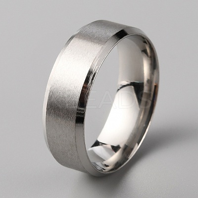 201 Stainless Steel Plain Band Ring for Men Women LS-RJEW-WH0010-06H-MP-1