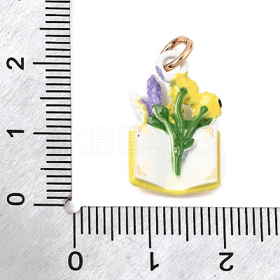 Spray Painted Alloy Pendants AL-CBAB1F7-01C-1
