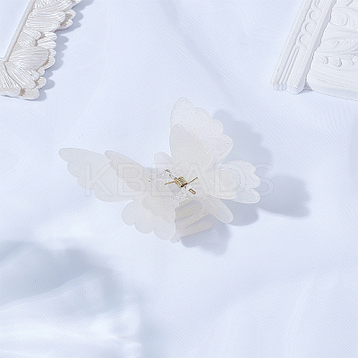 1Pc Double Butterfly Shape Cellulose Acetate(Resin) Claw Hair Clips PHAR-LP0001-07B-1